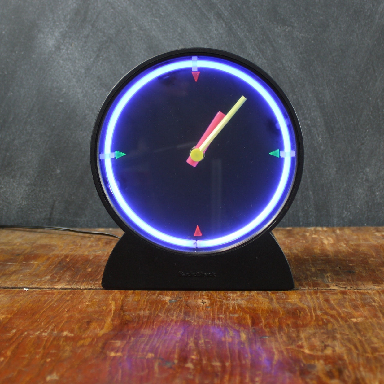 80's Style Desktop Neon Clock Radio Shack