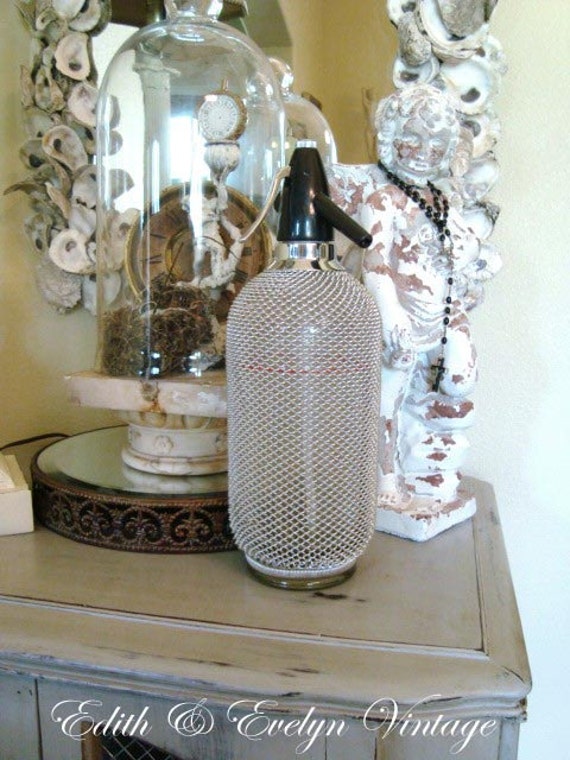 Vintage Crystal Seltzer Bottle Czechoslovakia Hand Cut