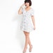 90s White Floral Grunge Mini Dress - Summer Dresses - Indie Hipster Fashion