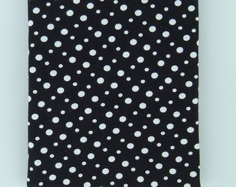 LOTS OF DOTS black and white cotton elastane single jersey knit, 1 m
