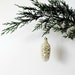 Vintage Mercury Glass Christmas Ornament Shiny White Silver Crystals Christmas Decor Vintage Ornament White Vintage Christmas
