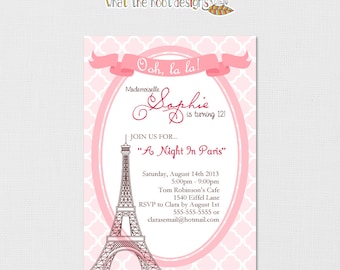 Paris Invitation - Paris Birthday Invitation - Paris Baby Shower - Paris Birthday - Paris Party - Paris Birthday Party - Printable DIY