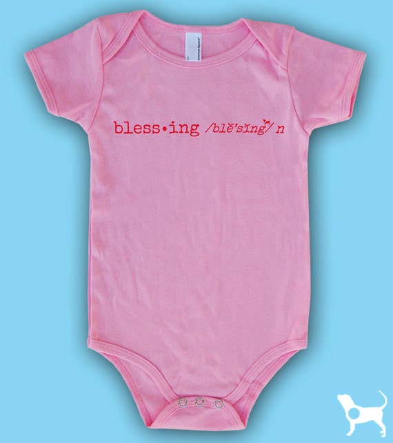 The Definition of Blessing Baby Onesie by Linthound on Etsy