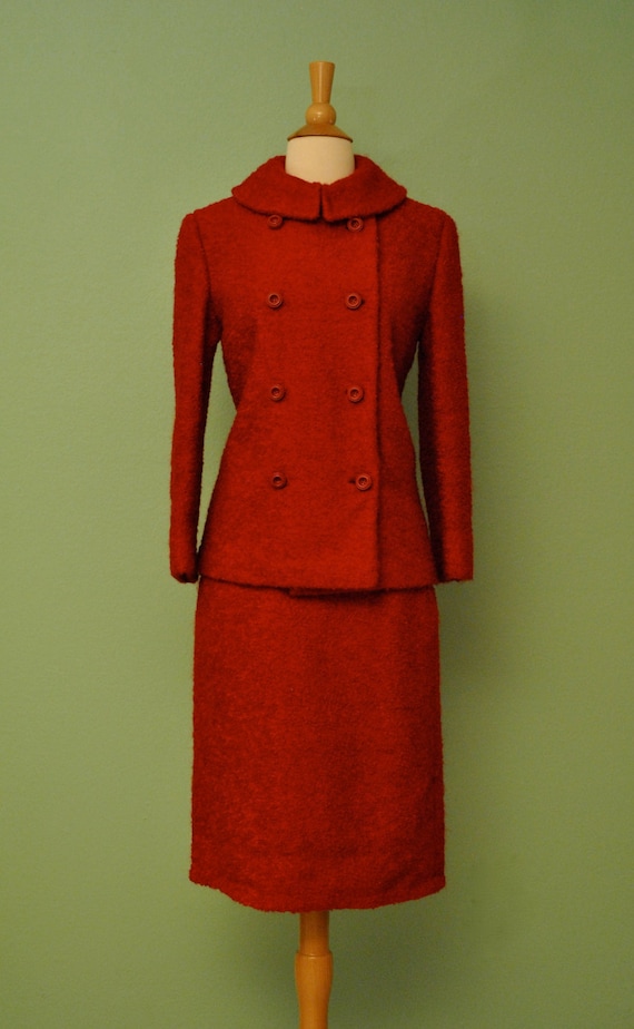 Spectacular Jackie O Style Suit Dress 60s Vintage Red Carpet