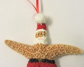 Starfish Ornament - beach themed Santa