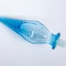 RESERVED FOR AMY Vintage Blue Glass Stopper Hand Blown Italian Aqua Blue Glass Wine Decanter Apothecary