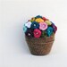 Crochet Flower Pot, Wool, Dorm Room Decor, Get Well Table Decoration, Decor For Kids