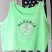 Neon Green Boxy Semi-Cropped Bahamas Unisex Tank Top