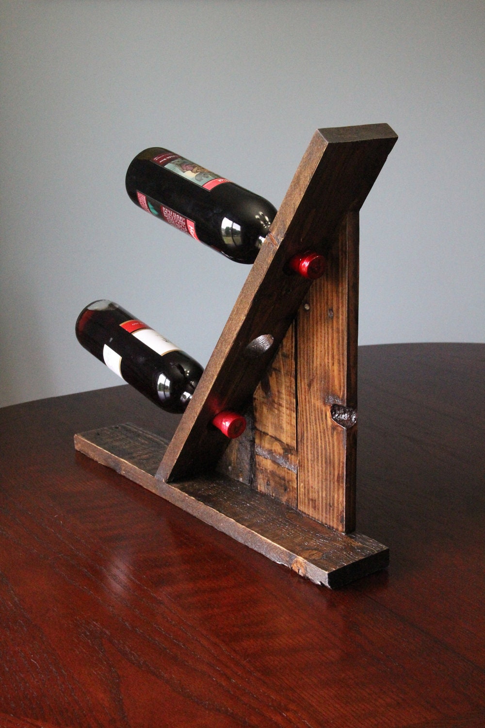 Table top Reclaimed Pallet Wood Furniture Wine Rack
