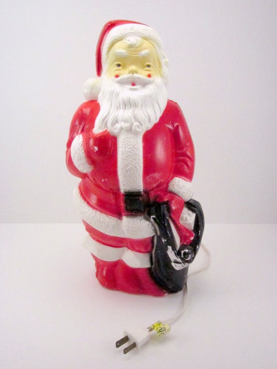 light up vintage plastic santa christmas holiday decoration light up vintage plastic santa christmas holiday decoration