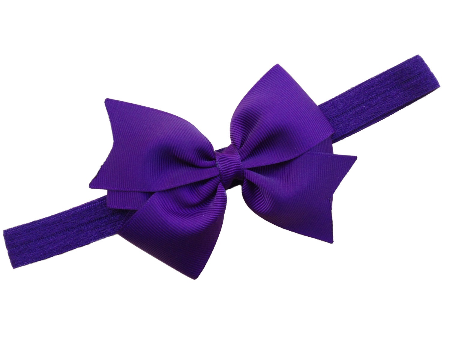 Dark purple baby headband purple bow headband baby