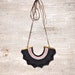 RESERVED FOR MARGARITA Crown knitted necklace with patterned trim - Black