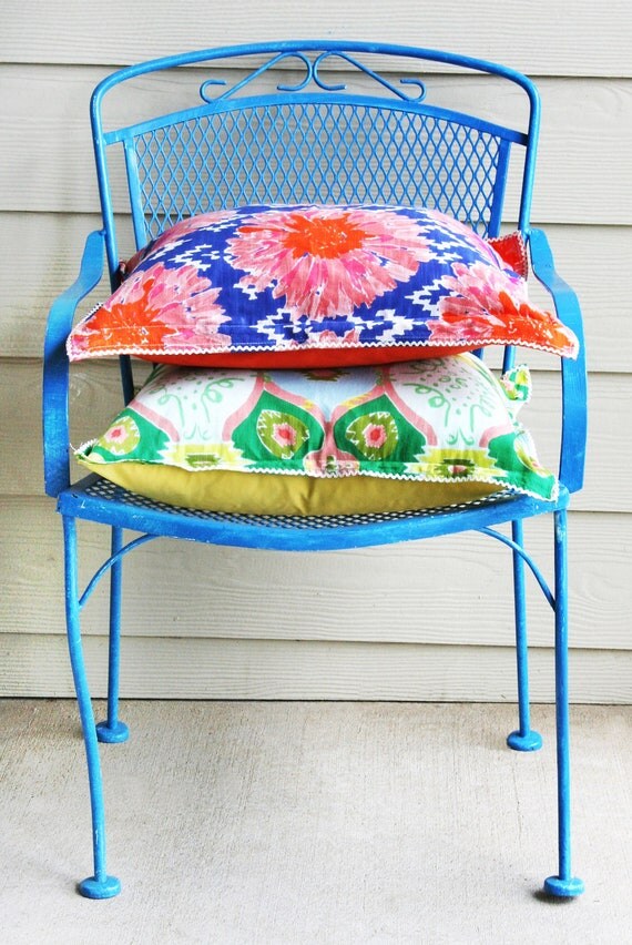 Anthropologie Inspired Green Ikat Pillow cover 20x20