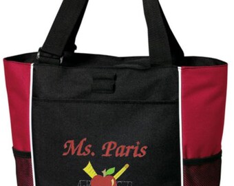 Teacher Gifts, Teacher Gift Ideas, Gift for Teacher, Personalize Tote Bag, Monogrammed Gifts, Custom Gifts, Gifts for Teacher, Embroidery