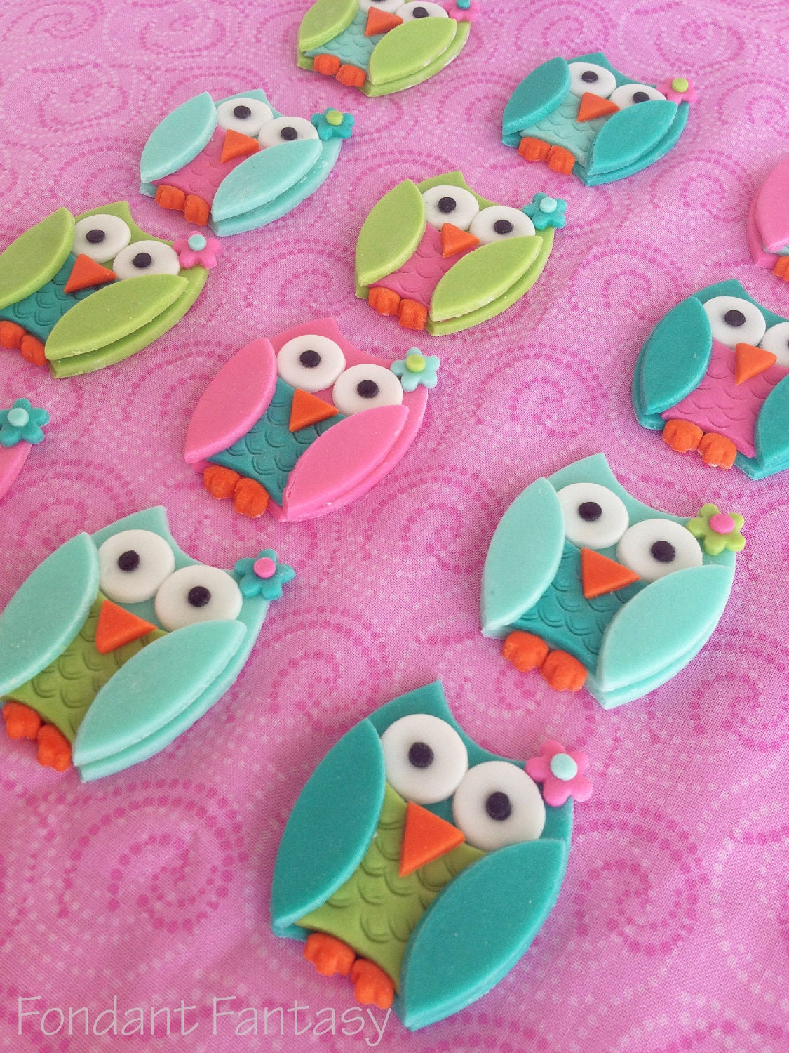 Fondant Owl Cupcake Toppers