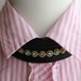 Vintage 40s Black Detachable Collar Enhancer with Gold Multi Colored Rhinestone Detail// Neckwear// Jewelry Necklace
