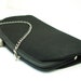 Vintage Mad Men Style Black Silk Crepe Georgette Envelope Bag/Clutch Purse