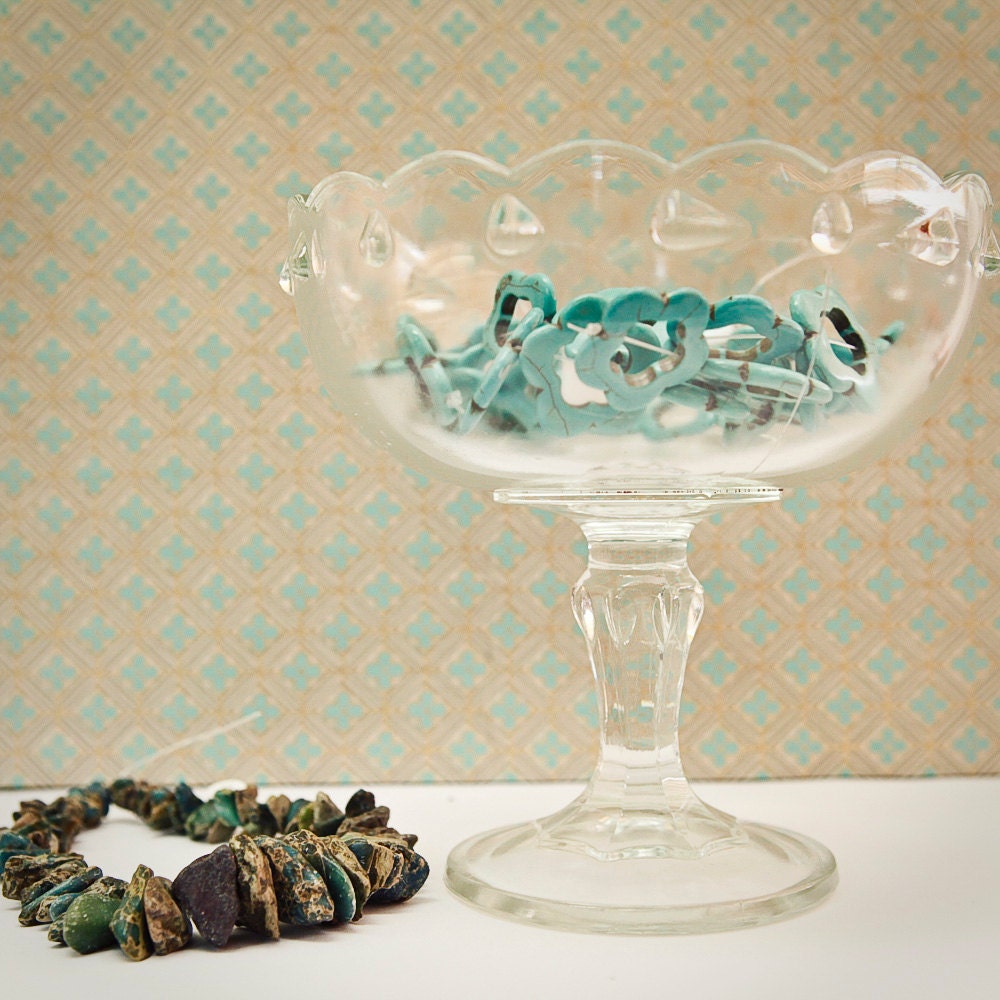 Vintage Compote Bowl Candy Dish Wedding Flower Holder Vase