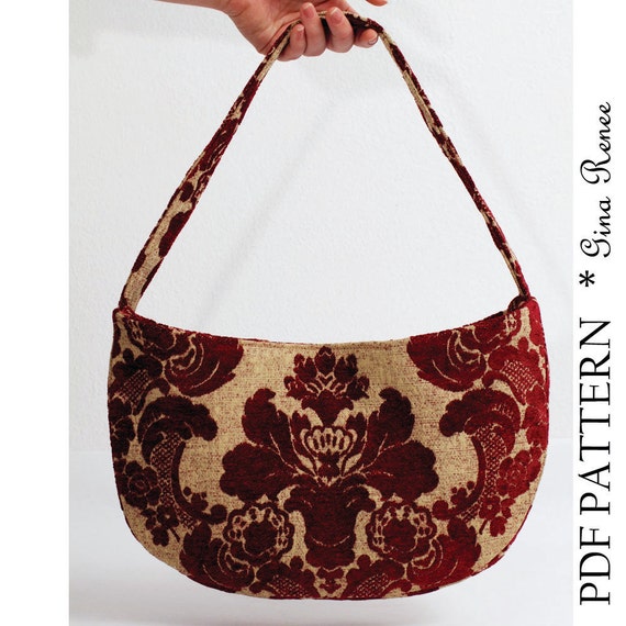 Shoulder Bag Pattern. Purse Pattern PDF pattern.