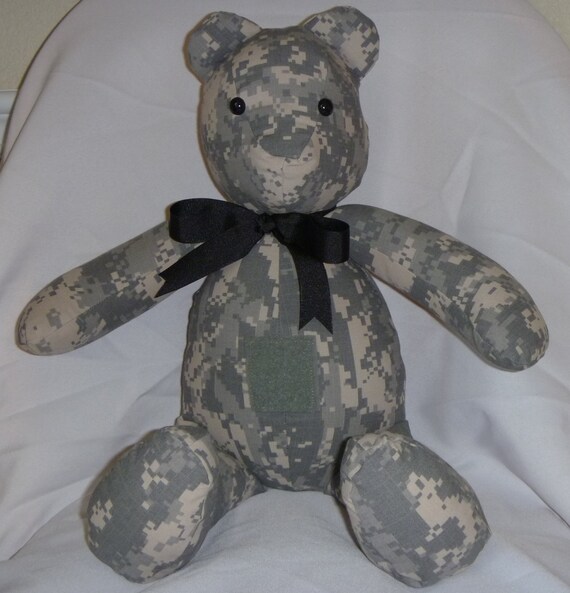 teddy bear with velcro back