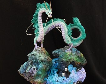 Haku Dragon Miyazaki Spirited Away Ghibli figurine fanart fantasy art sculpture handmade buy