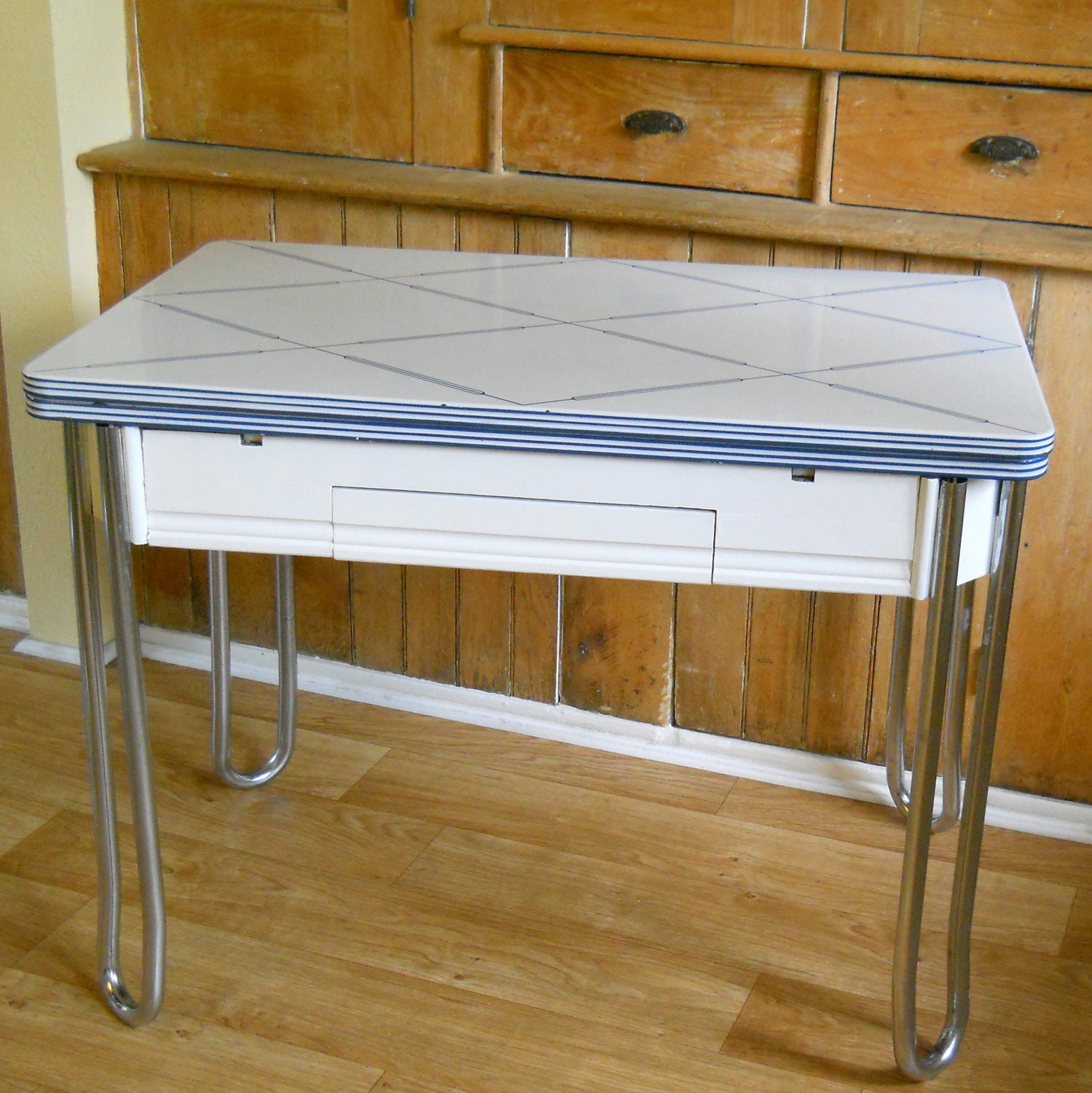 Vintage Enamel Top Kitchen Table