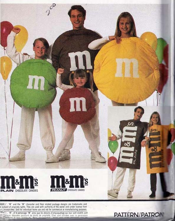 M&M Costume Pattern Simplicity 9895 Child's to Adult UNCUT