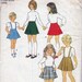 70s Vintage Girls sewing pattern Style 4801 Skirts & Pinafore Suspender skirt Size 3 Waist 20 1/2