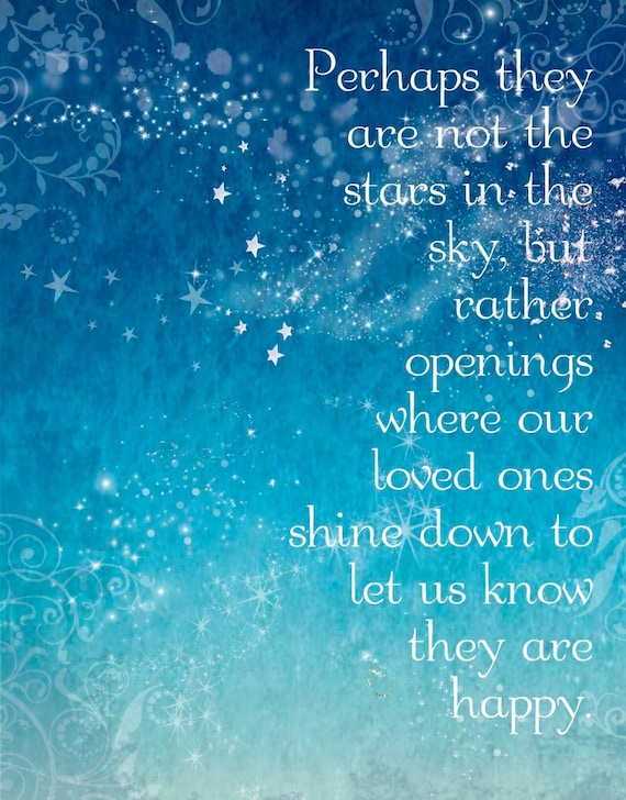 Perhaps they are not stars Heaven Quote 5x7 Word by catalyst54