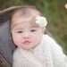 Newborn Flower Headband....Baby Flower Headband....Ivory Headband...Newborn Photography Prop...Headband...Flower Headband...Ivory..ERIN