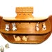 Vintage Wooden Shelf Curio Noahs Ark Franklin Mint