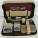 Vintage Leather & Chrome Metal Grooming Set - Retro Collection of Mid Century Travel Items - Ultra Shabby Chic Rescue