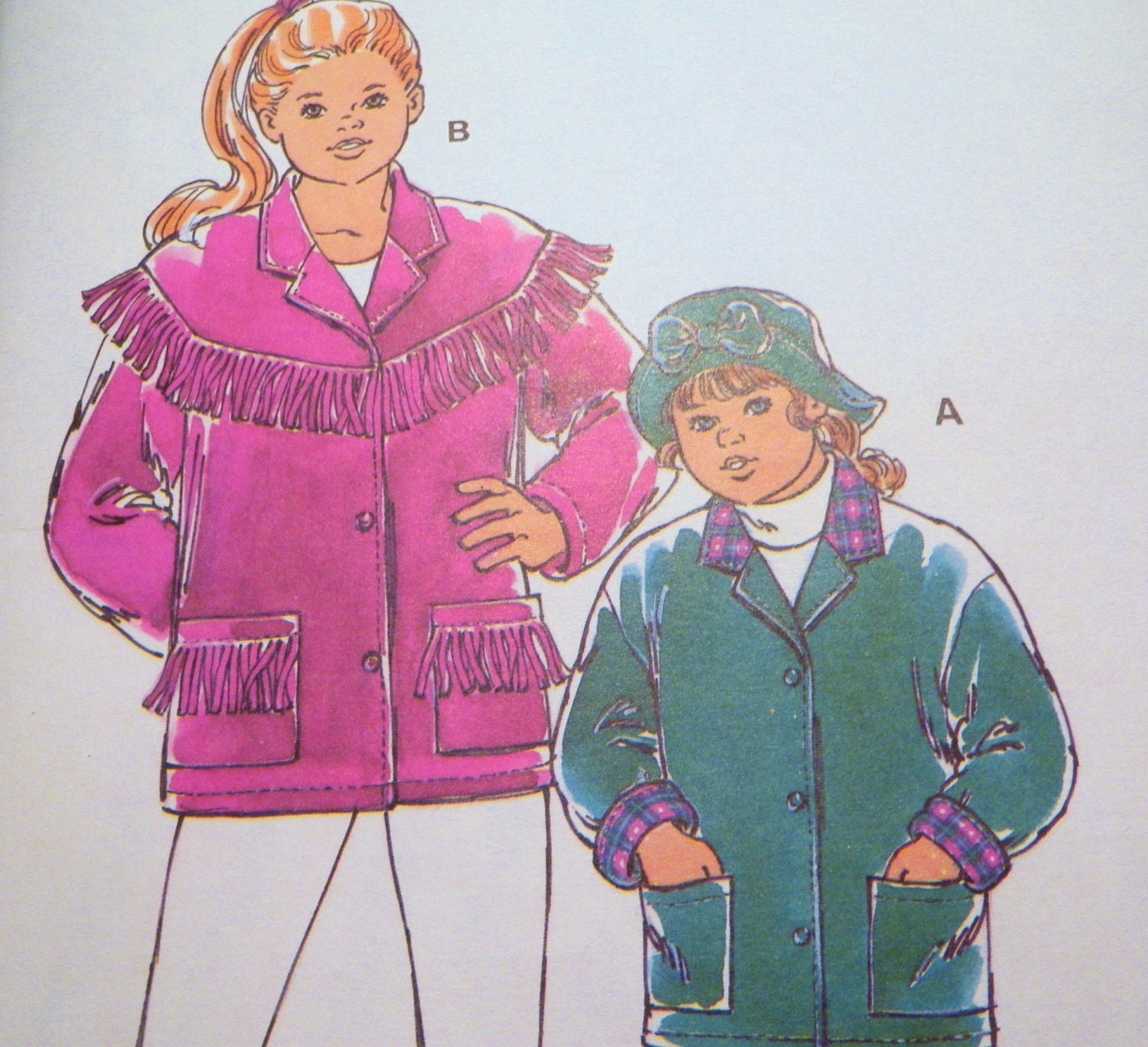 Kids Jacket Pattern Fleece Kwik Sew 2410 Girls sz 414