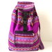 Tribal Fabric Backpack, Latin American, Peru, Bright Purple Stripes