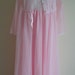 Vintage 1970s Lov Lee Pink Chiffon Peignoir Set