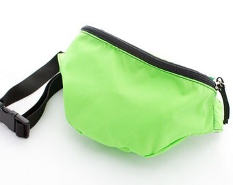 Neon Green Nylon Fanny Pack - Hip Bag