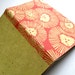 BLANK MOLESKINE JOURNAL -Hand Printed Chrysanthemum Cover - Stationery