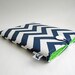 iPad case, iPad cover, iPad sleeve fits 1, 2, 3 and net books and tablets - Navy blue and white chevron print