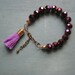 SALE - 20% off - Plum Sparkle Tassel Bracelet