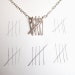Tally Mark Necklace - Sterling Silver Counting