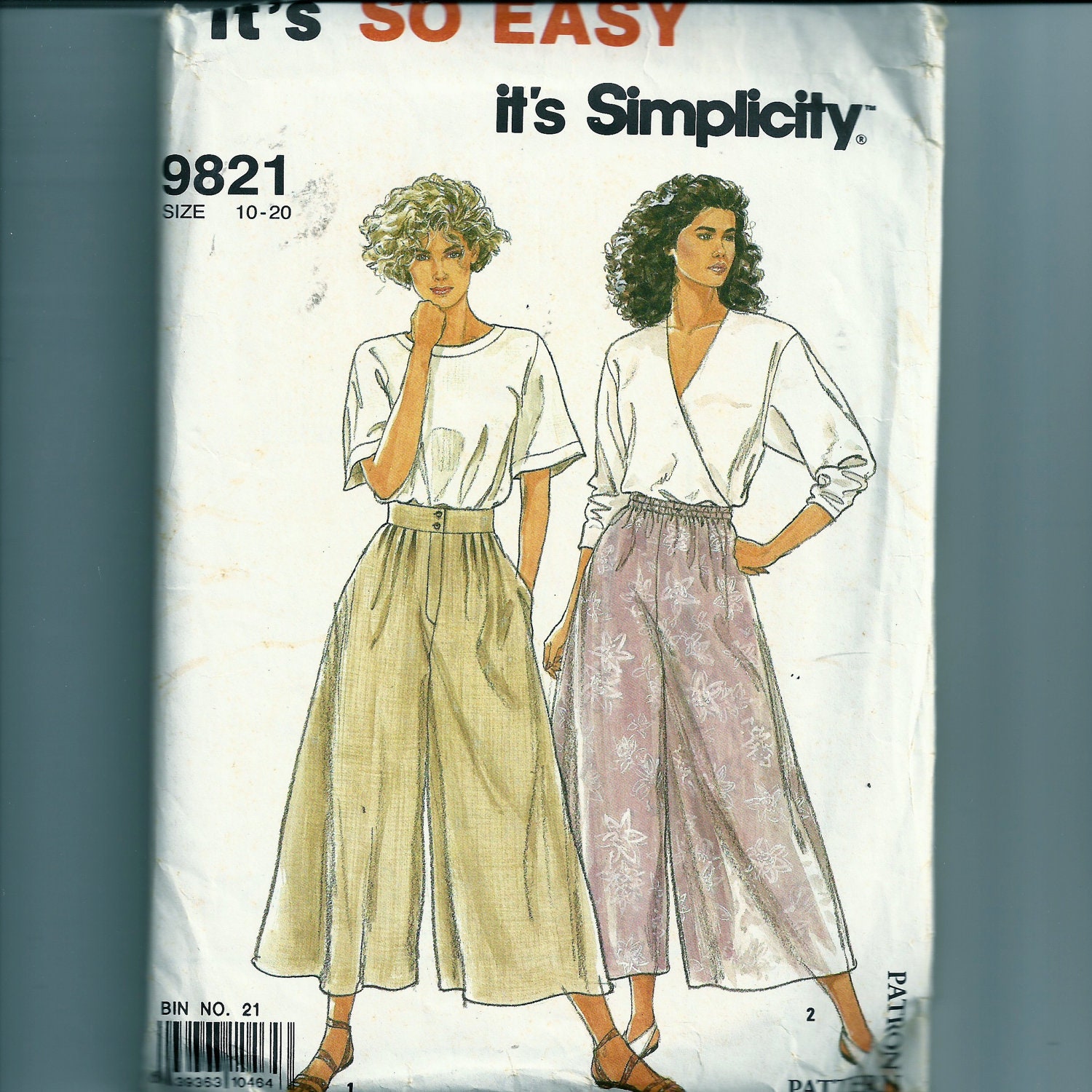 Vintage Simplicity Misses Culottes Pattern