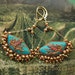 by the teal blue sea - romantic swing earrings - made to order