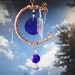 Once in a Blue Moon, Glass and Copper Windchime, Mobile, Wall Hanging