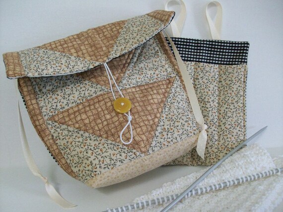 Quilted Knitting Case double pointed needle by brenniequilts