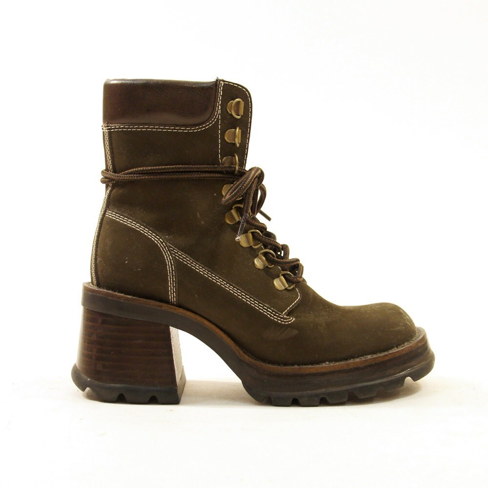 block heel hiker boots