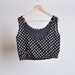 RESERVED. black polka dot crop top / cotton gauze / deadstock / s