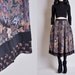 floral art print gauze midi skirt / indian / hippie / s / m / l