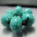 Handmade Lampwork Beads by GlassBeadArt ... Frosted Mint Green ... SRA F12 ... 11x9mm