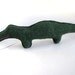 Dark Green Alligator - Recycled Wool Plush Toy