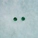 4mm Green Cubic Zirconias in Sterling Silver Stud Earrings